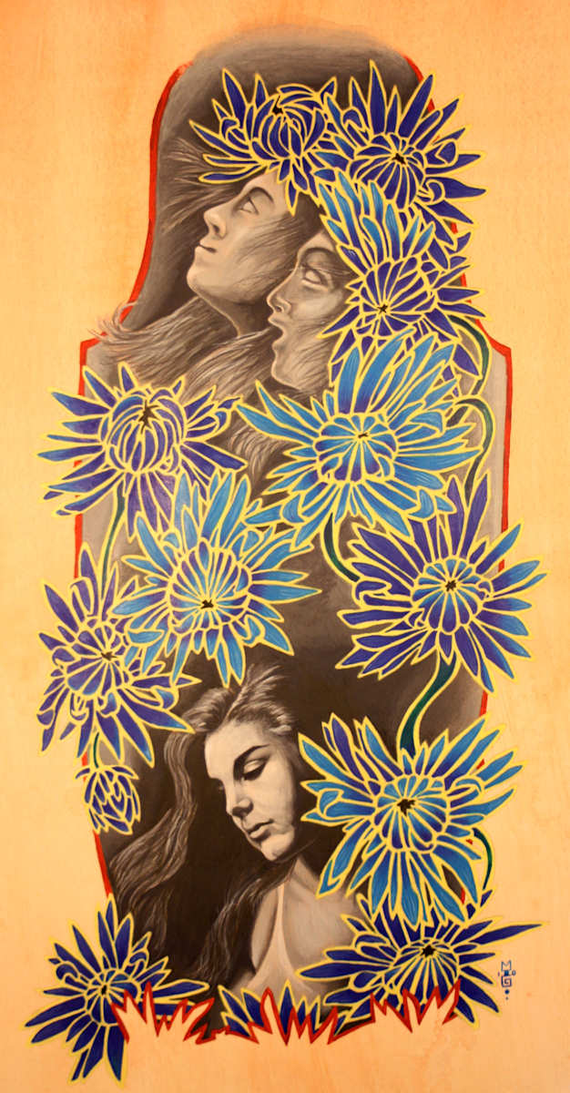 Blue Chrysanthemums by Michael T. Gardner 