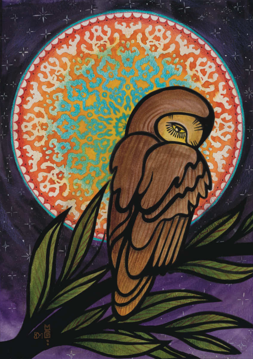 Owl & Moon: Collaboration with Dina Mohrs by Michael T. Gardner, Image 1.