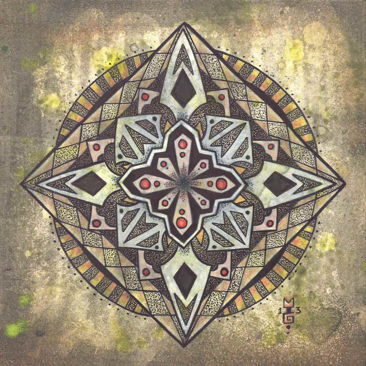 Citrine Mold Mandala by Michael T. Gardner, Image 1.