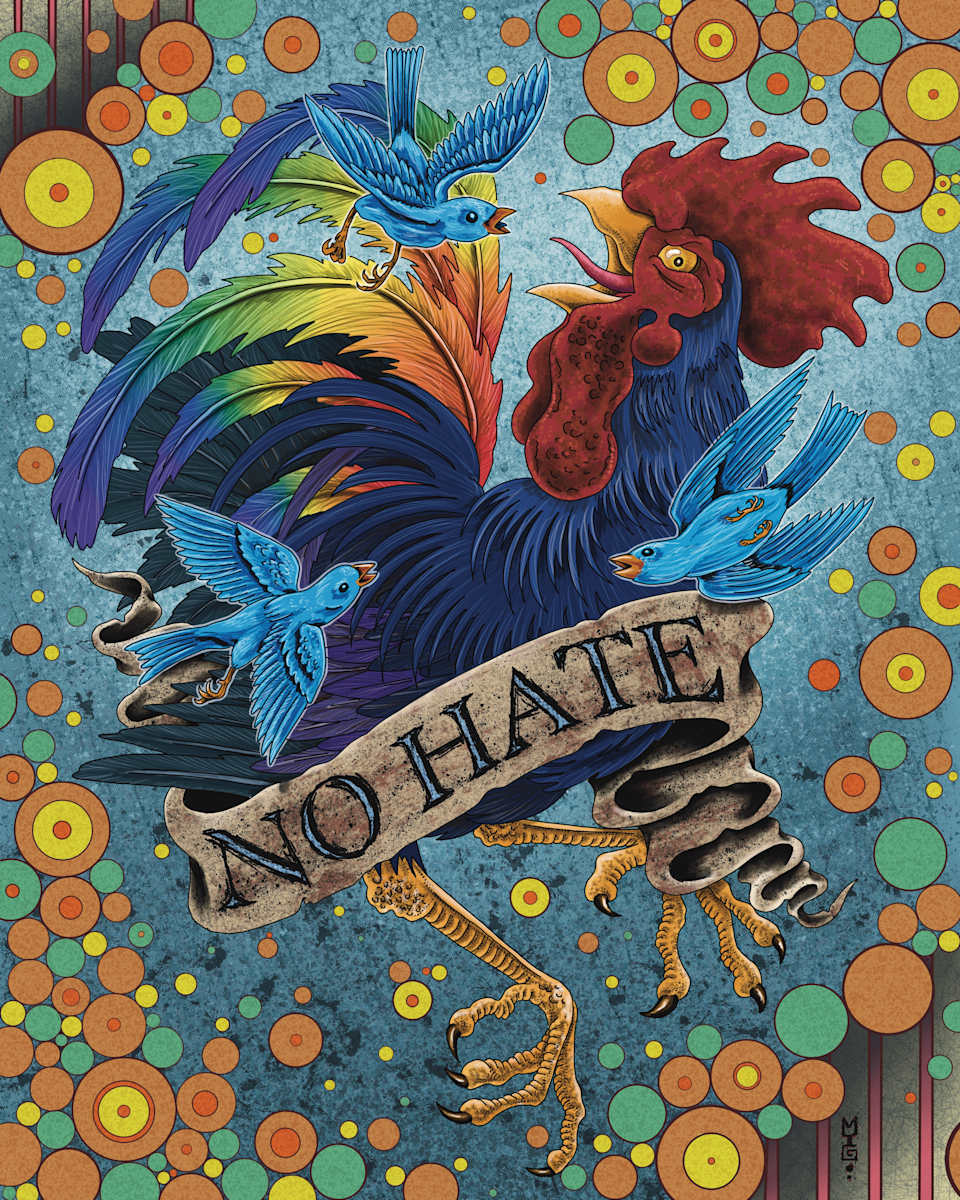 No Hate by Michael T. Gardner  Image: Digital Artwork