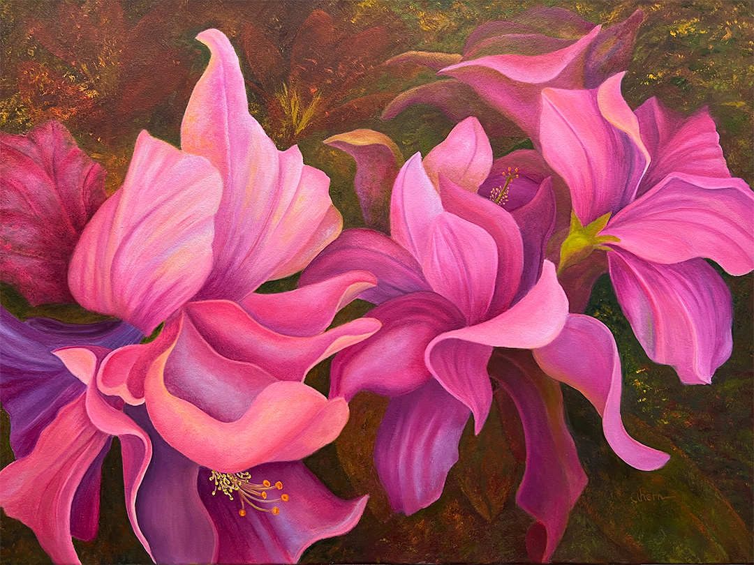 Cosmic Pink Hibiscus by Mary Ahern, Image 1.