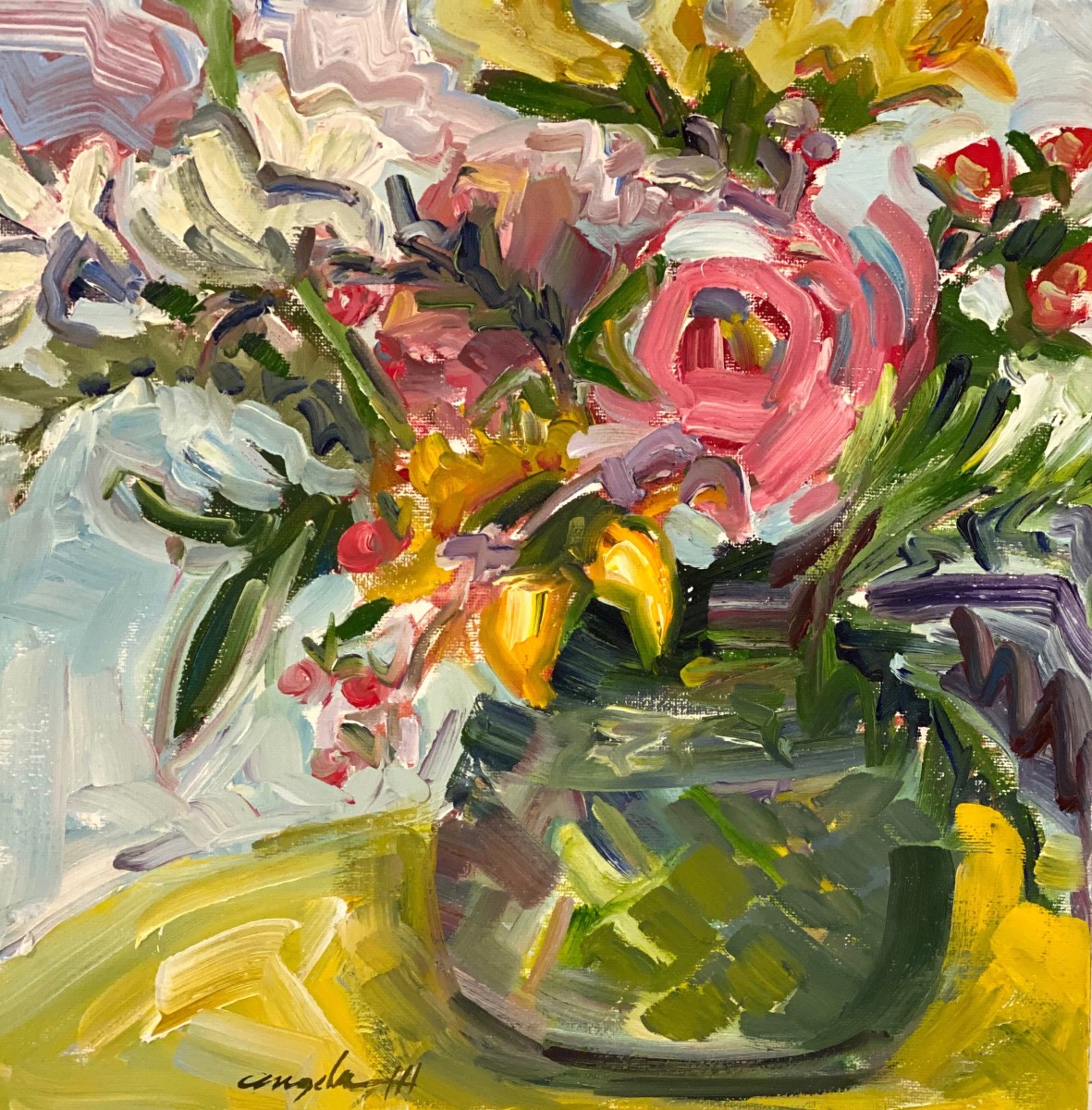 Flower Power by Angela Tommaso Hellman - Fine Art 