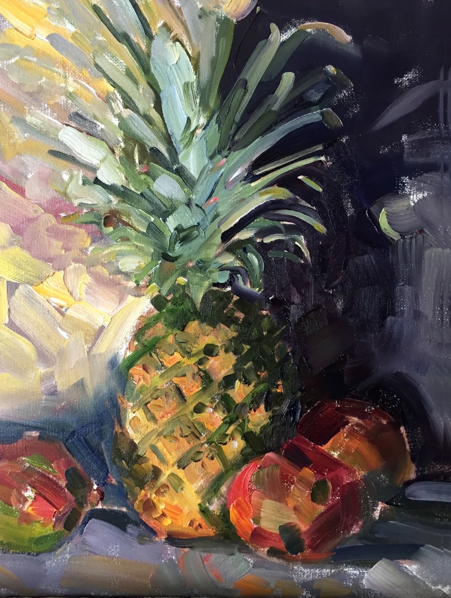 Pineapple and Mangos by Angela Tommaso Hellman - Fine Art 