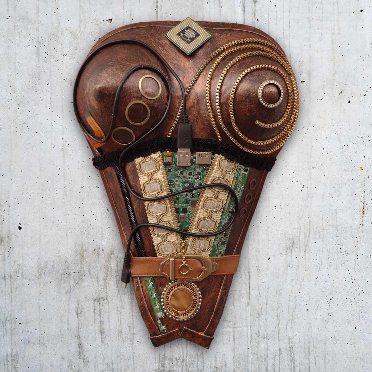 Interface (Her) by Lisa Ruch  Image: Entire piece hanging on a wall