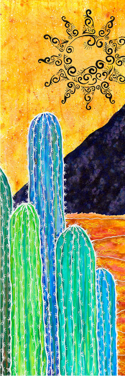 Painted Desert by Lisa Ruch  Image: This is unframed on cradled wood with painted sides, so it can be attractively hung right away.