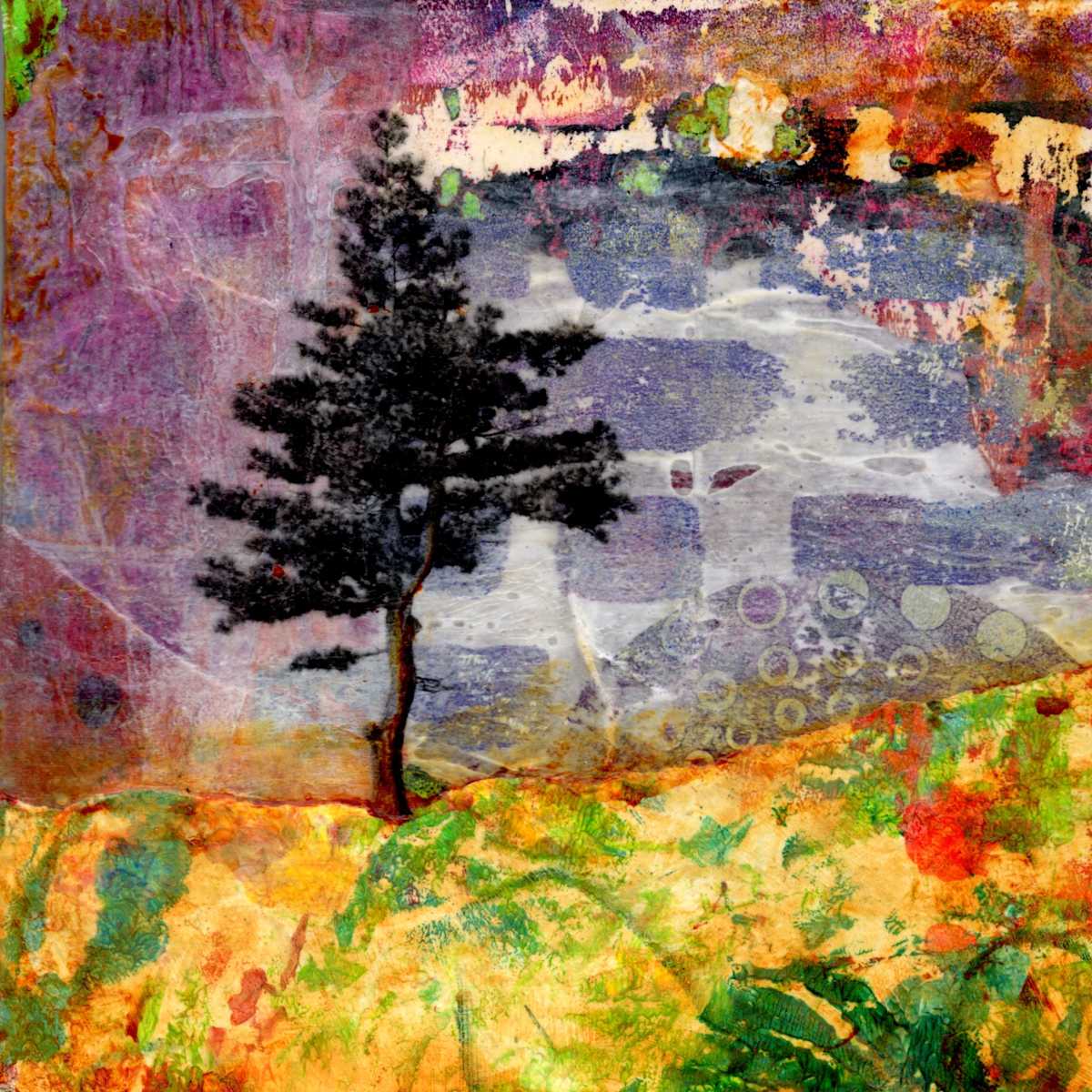 The Unexplored Path by Lisa Ruch  Image: Unframed on flat wood panel. Can be hung as-is with included optional hanger or you can source a frame for it.