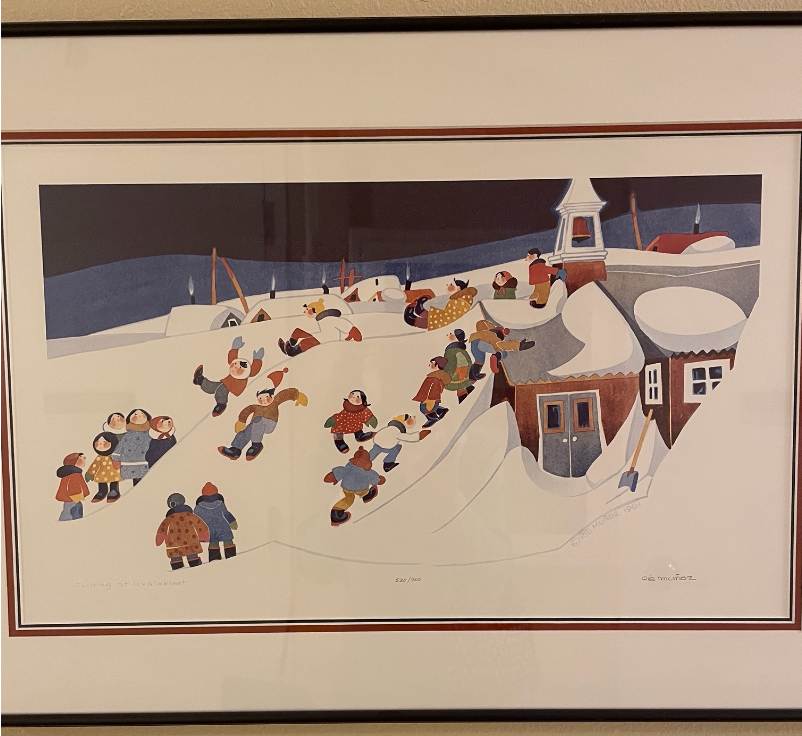 Sliding at Unalakeet by Rie Munoz, Image 1.