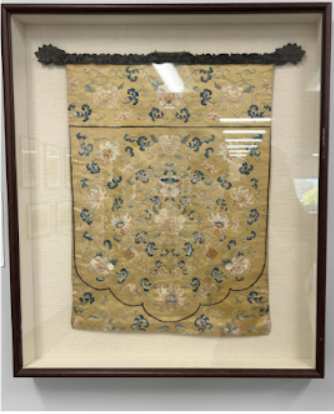 Embroidered Silk Panel with Flowers, Image 1.