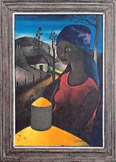 Woman with Light by Jacques Enguerrand Gourgue, Image 1.