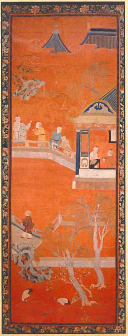 Hanging Scroll Men At Play, Image 1.