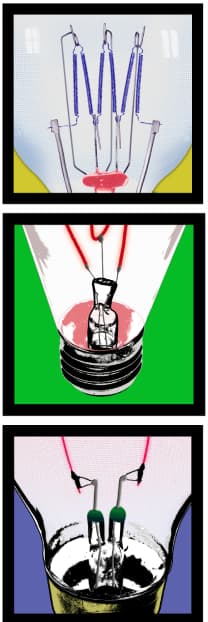 Lightbulb Triptych by Peter Tertzakian 