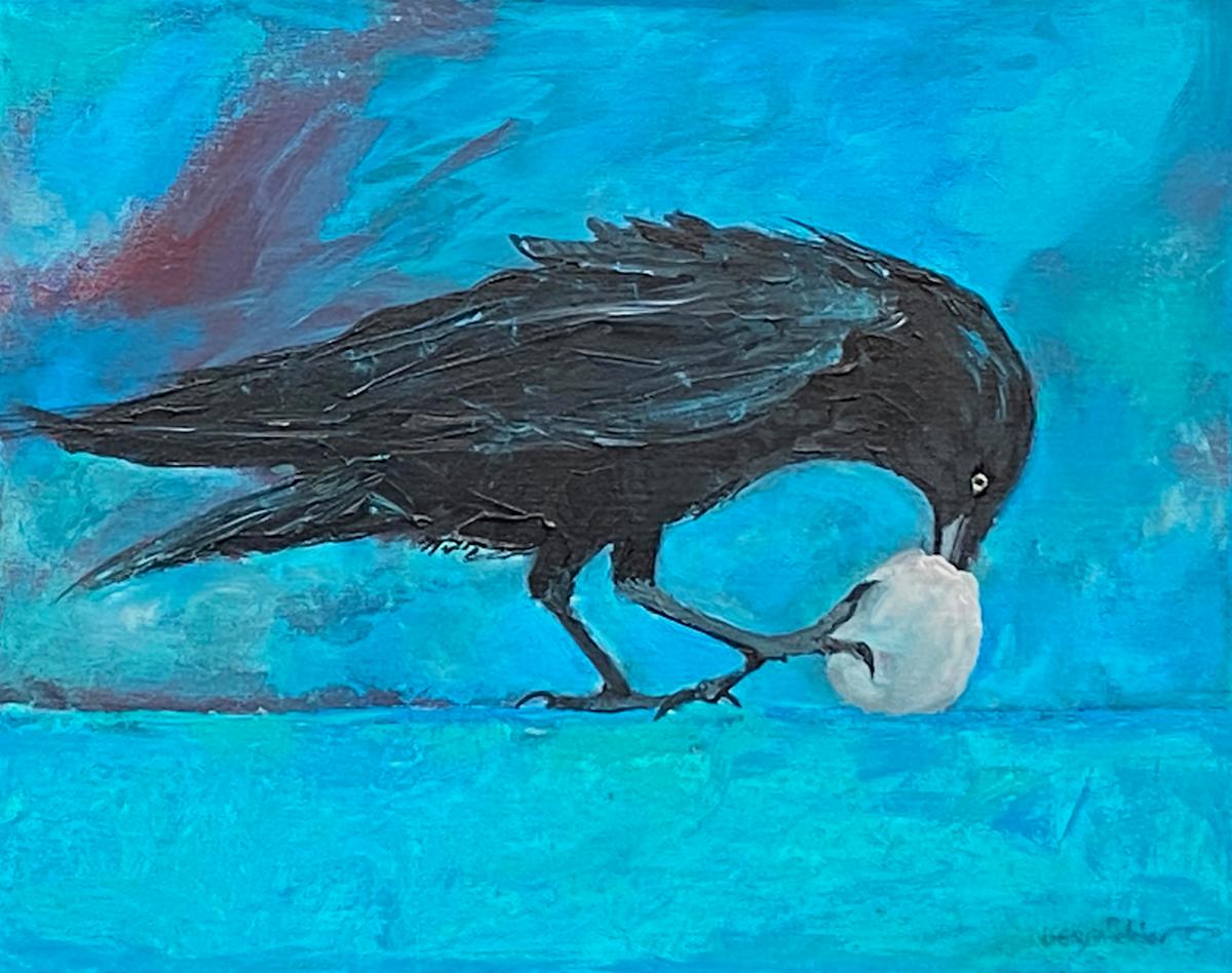 Crow with Egg by Evan Degenfelder  Image: Crow with Egg 