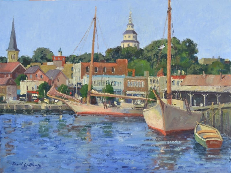 Annapolis With Skipjacks by David Williams 