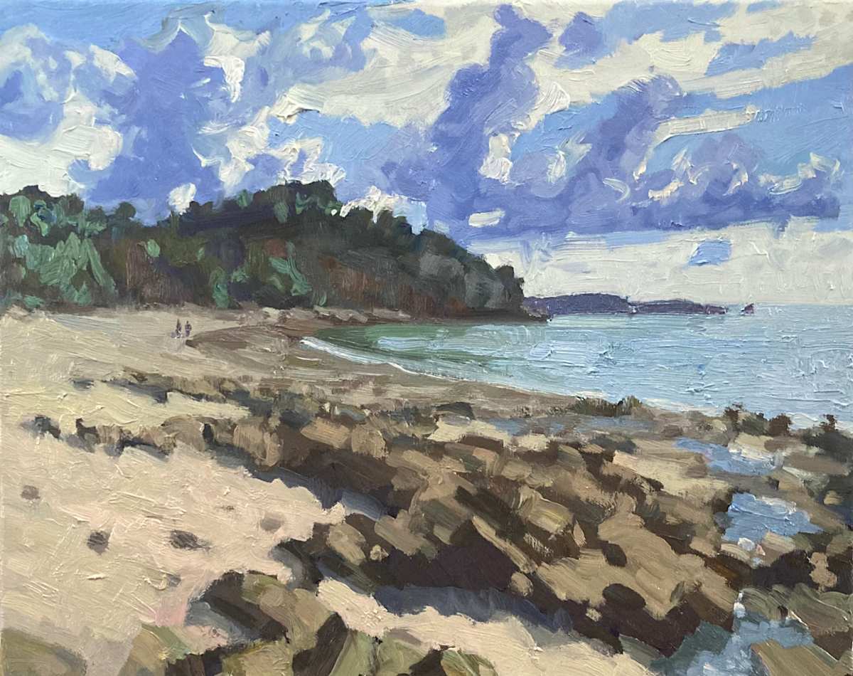 Ciel bas, La Plage Portzic by David  Williams Paintings, Image 1.