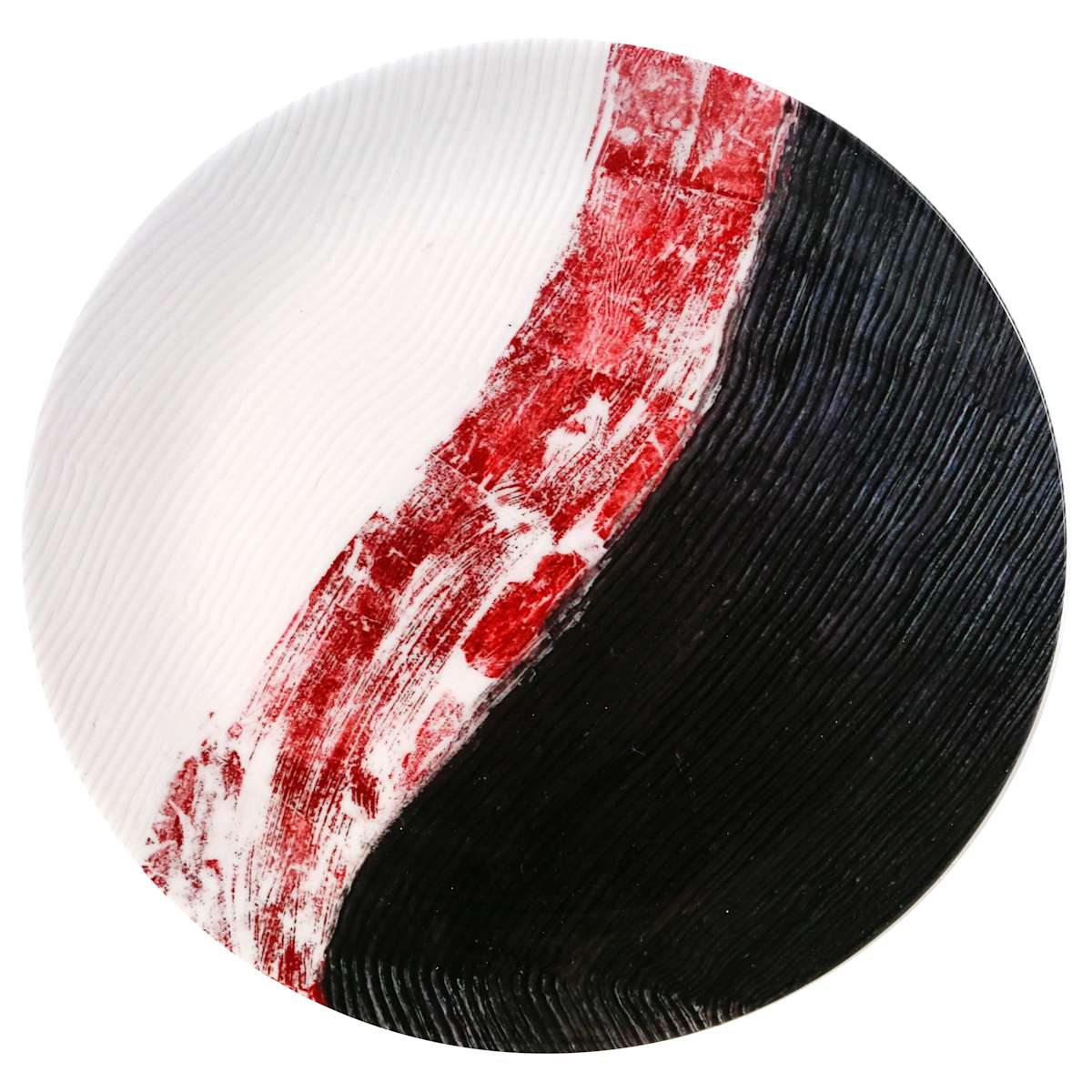 Black and White and Read All Over Plate by Allison "Ally Bee" Findeiss-Becker 