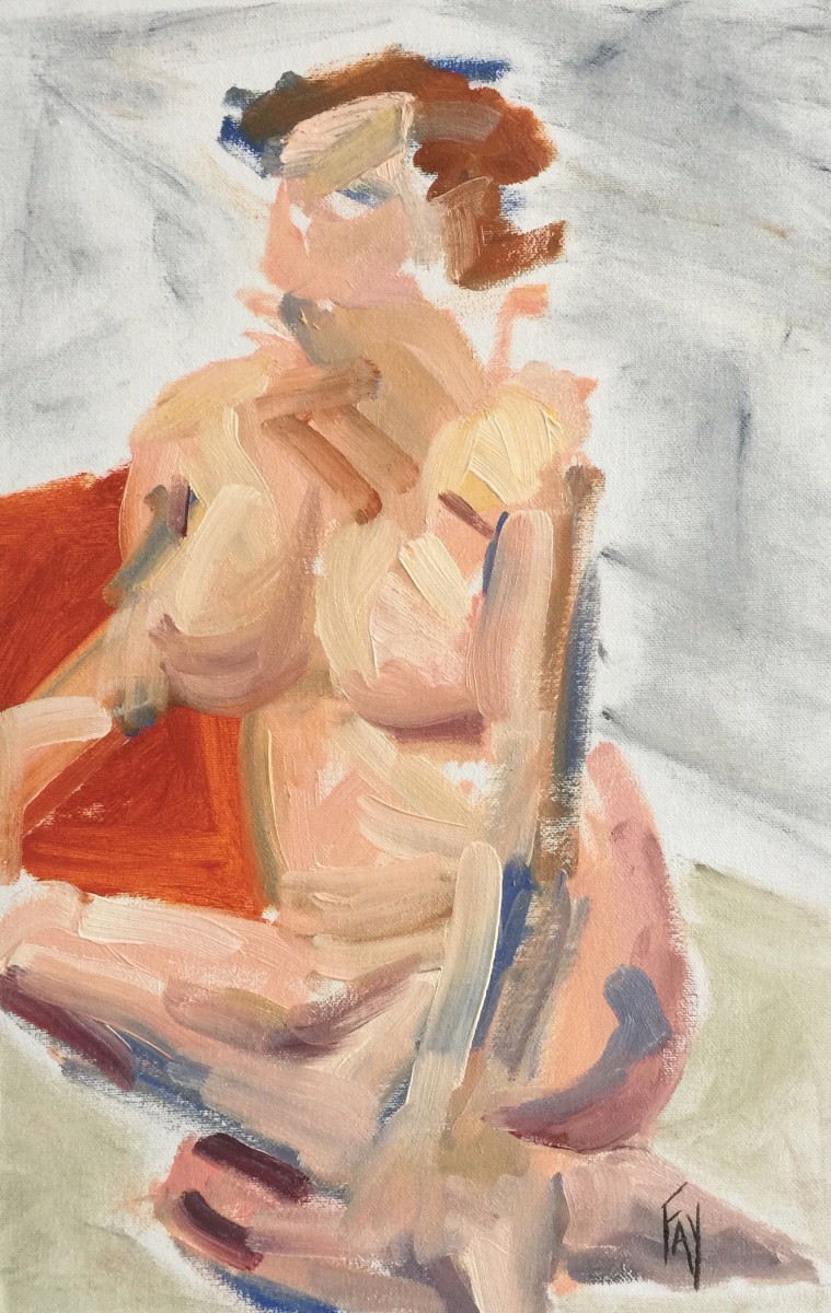 Seated Nude by Matt Fay 