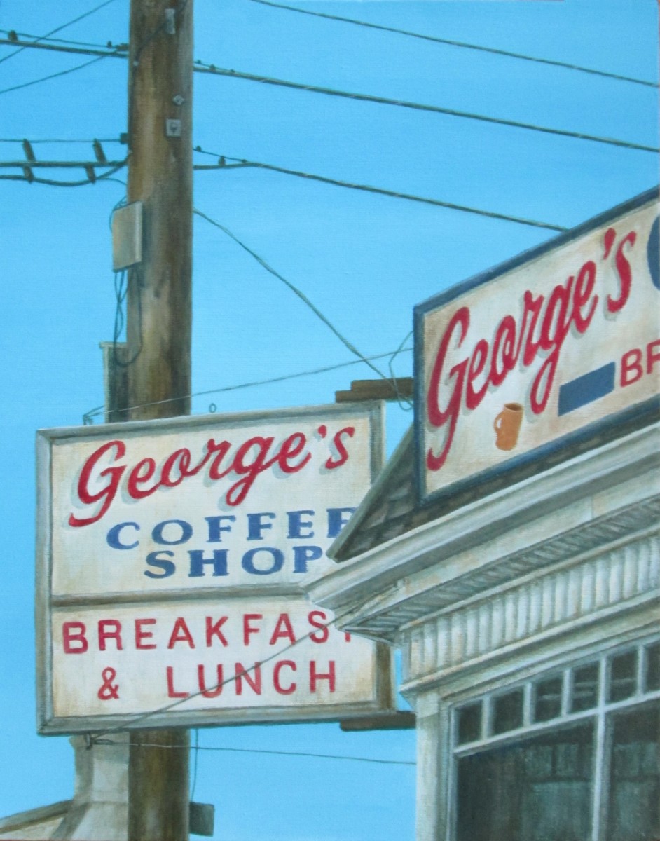 George's Coffee Shop by Debbie Shirley 