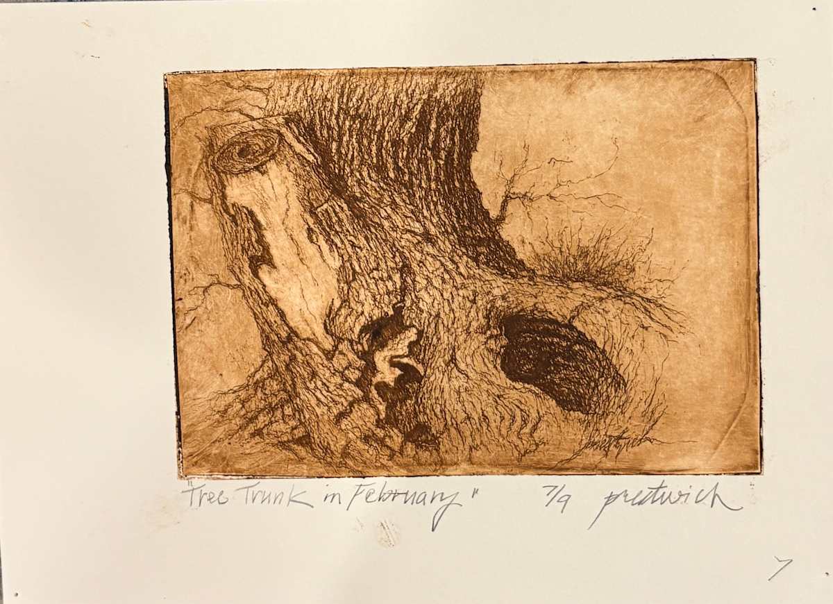 Tree Trunk in February 7/9 by Larry Prestwich, Image 1.