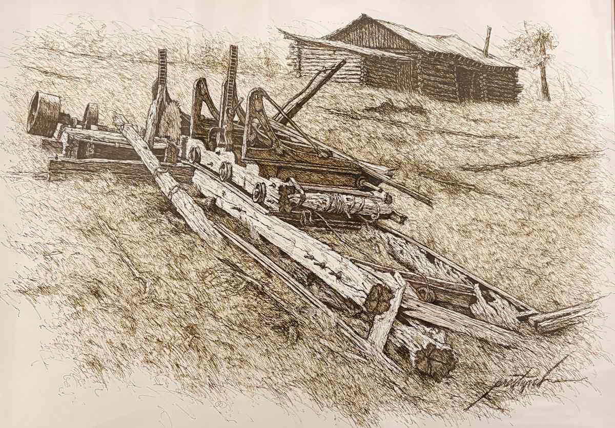 Old Logging Saw in Winter Park by Larry Prestwich, Image 1.