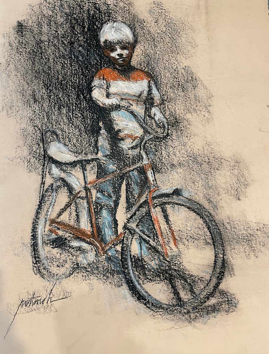 Boy with Bike by Larry Prestwich, Image 1.