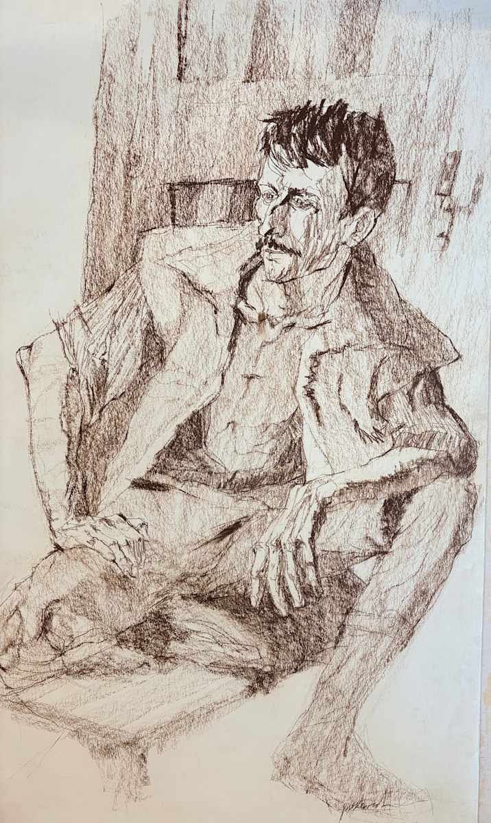 Man Sitting by Larry Prestwich, Image 1.