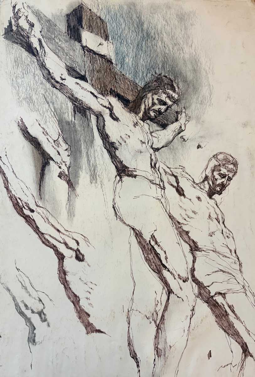 Jesus on the Cross Study by Larry Prestwich, Image 1.
