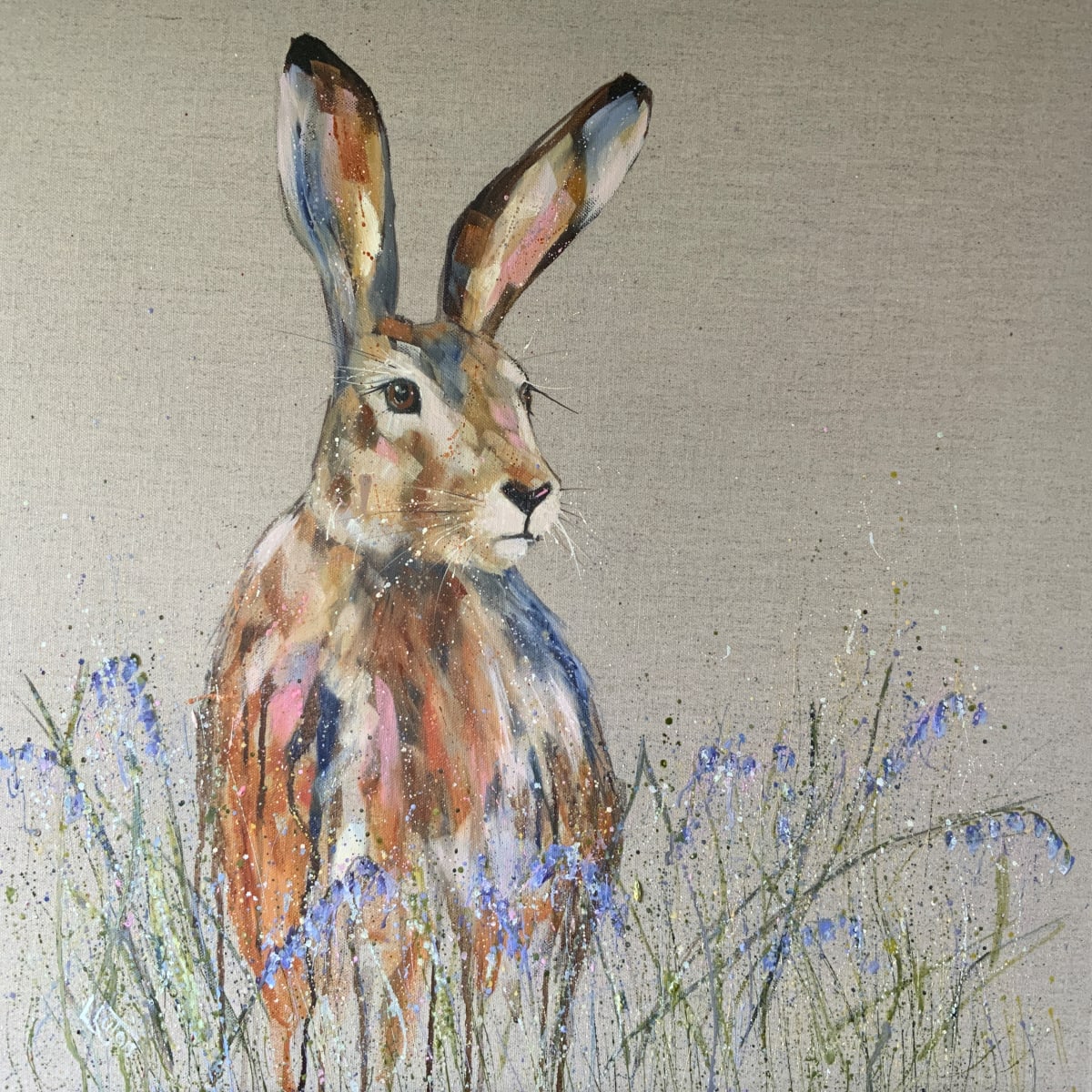 Hare in the bluebells 