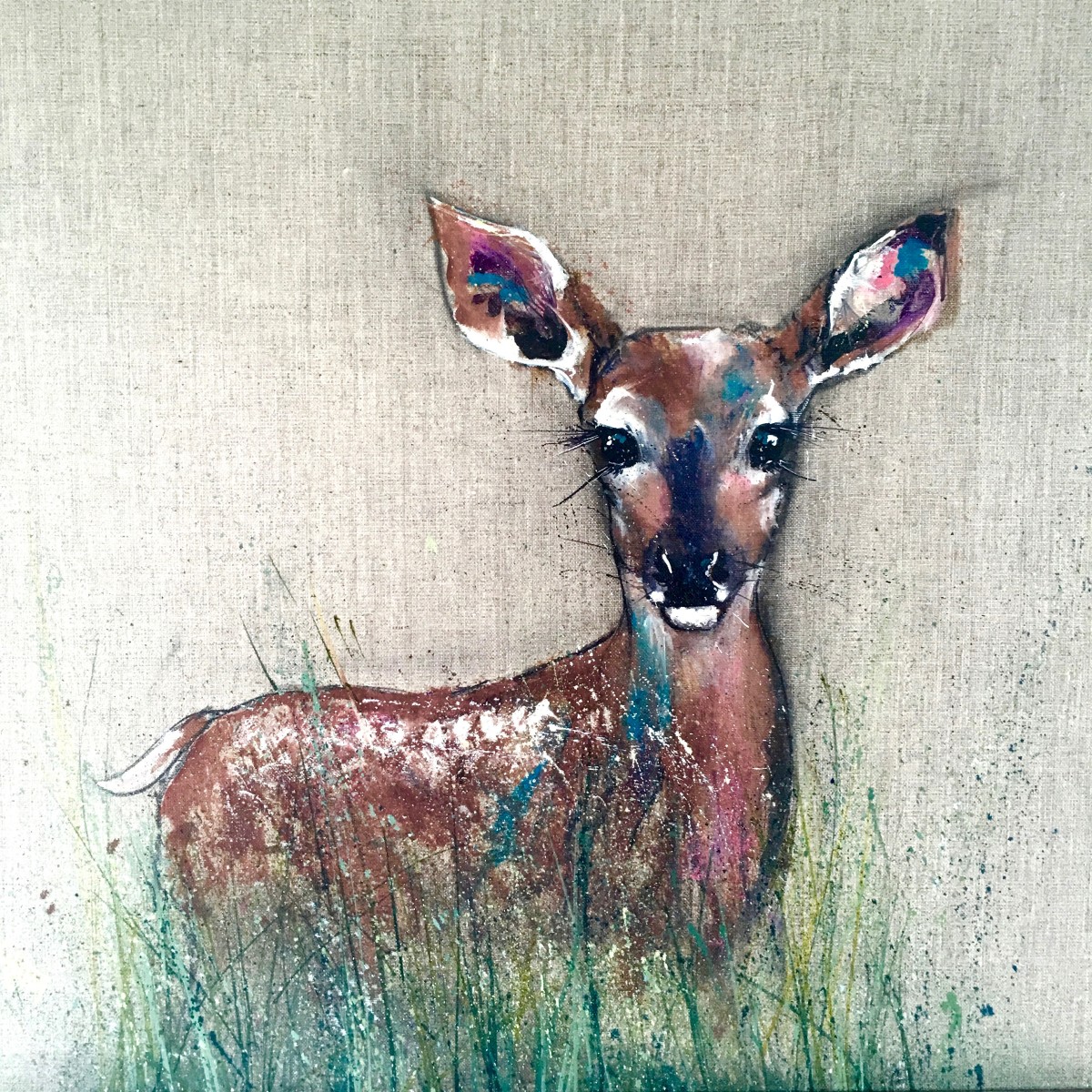 Doe eyed deer by Louise Luton 