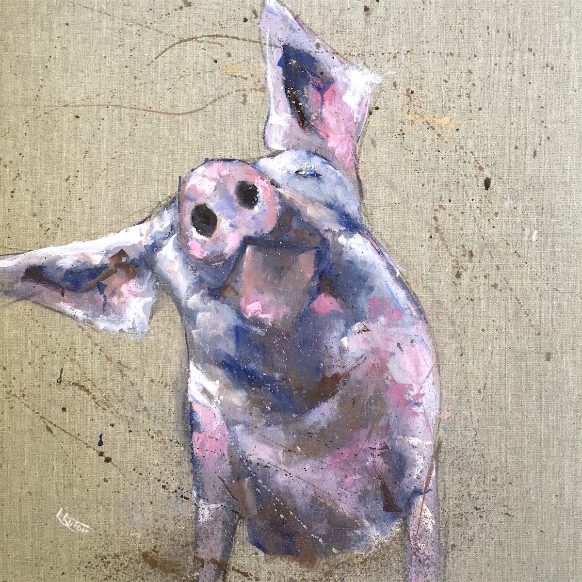 Happier than a pig in mud by Louise Luton 