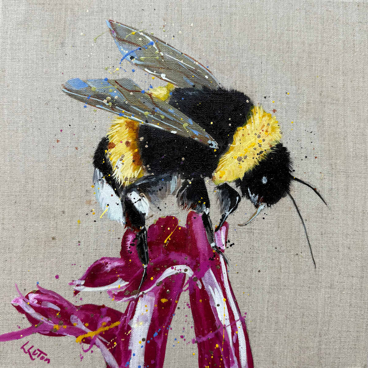 Little bee on a fuscia by Louise Luton, Image 1.