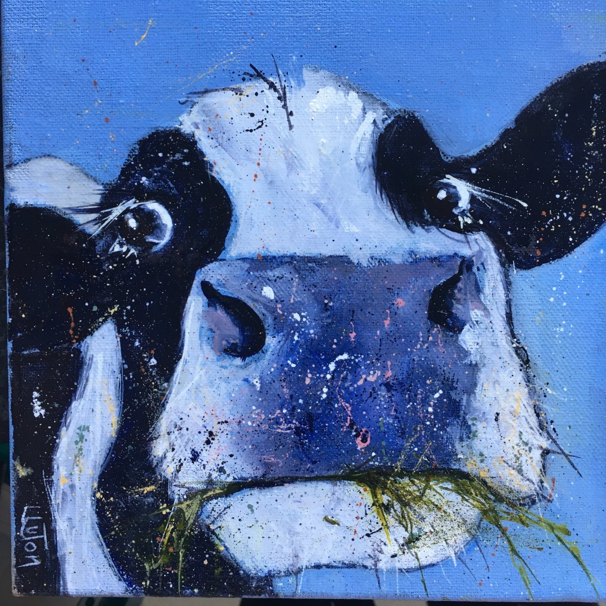 Blue cow by Louise Luton 