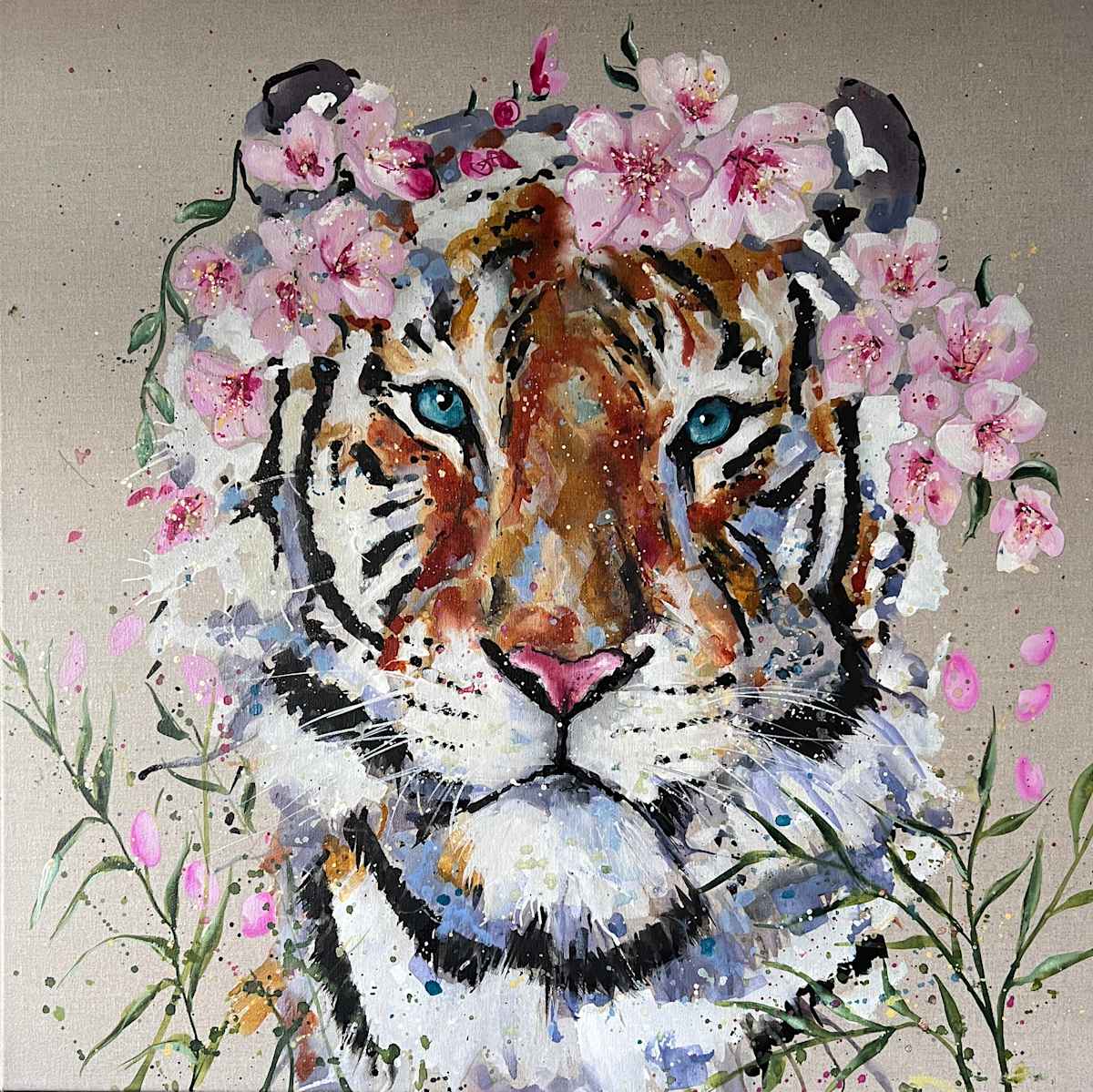 Tiger in the Cherry blossom by Louise Luton, Image 2.