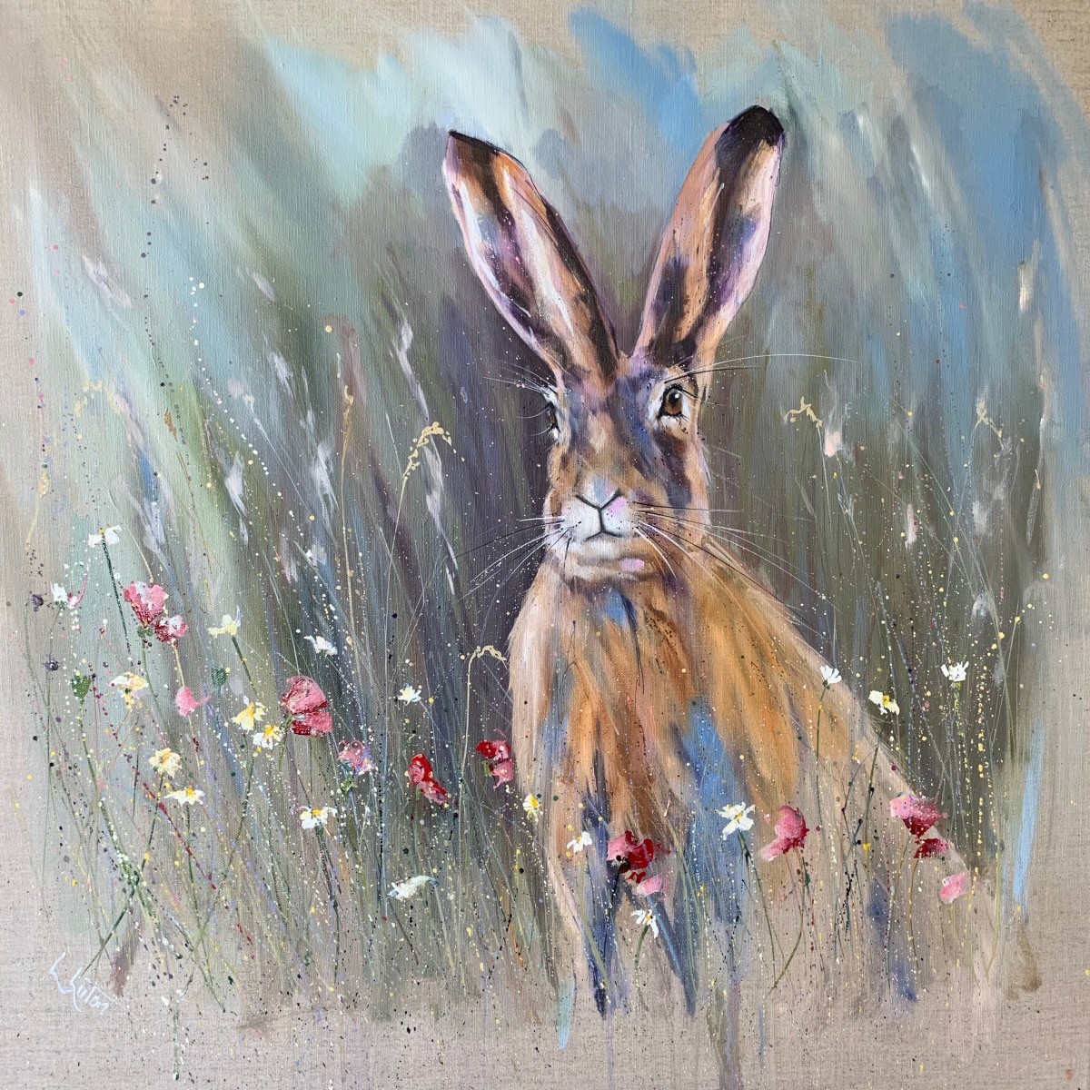 Misty morning hare by Louise Luton 