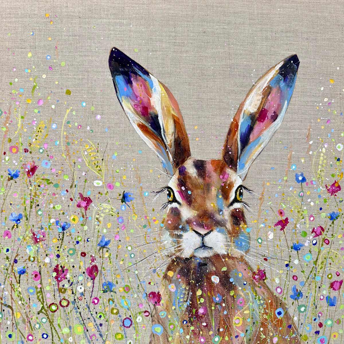 Joyful hare by Louise Luton 