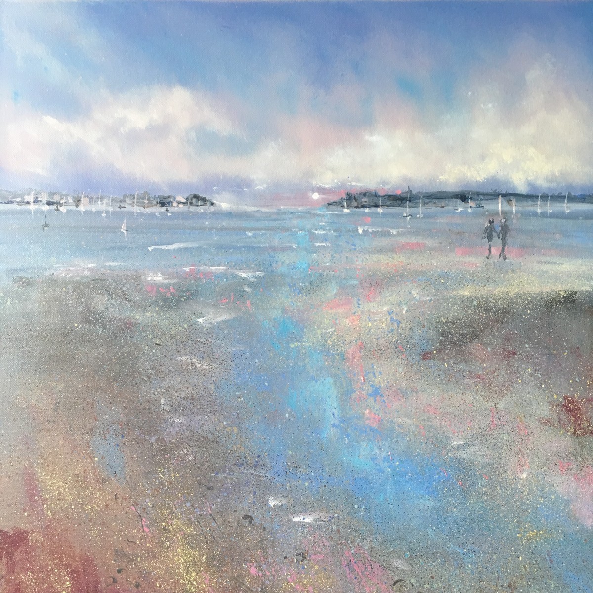 Low tide in Christchurch harbour by Louise Luton 