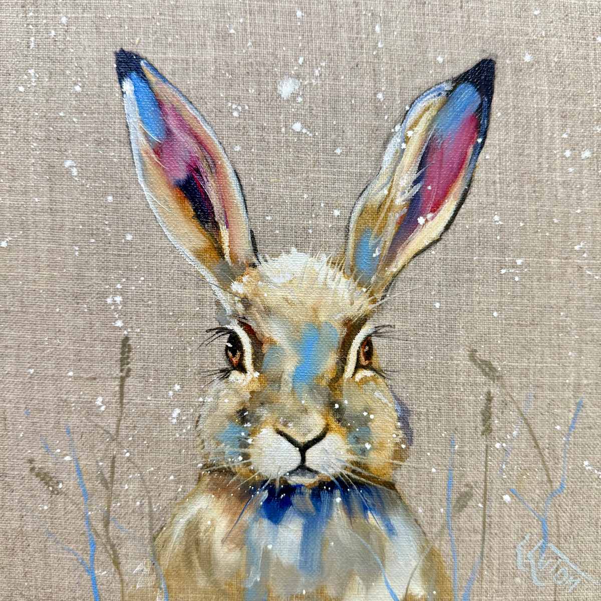 Mini winter hare by Louise Luton 