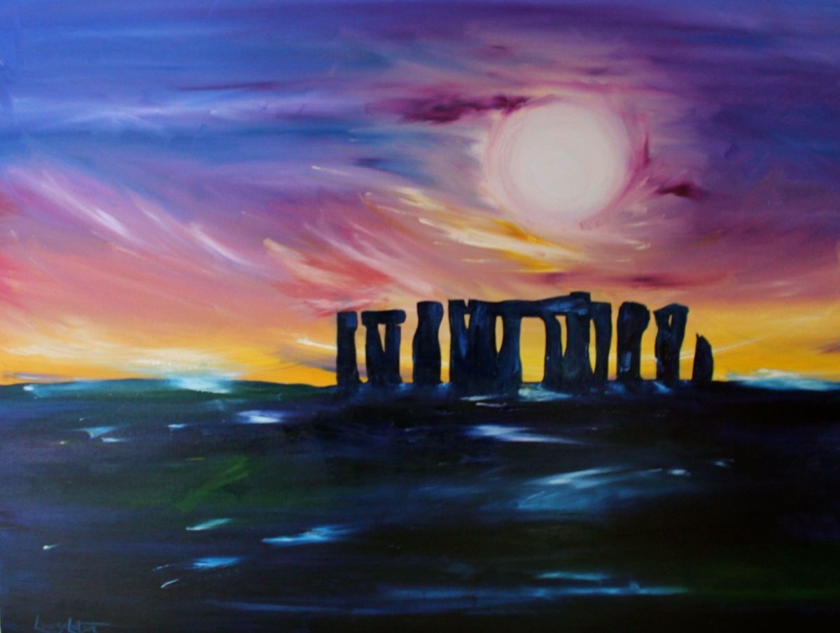 Winter Solstice at the stones by Louise Luton 