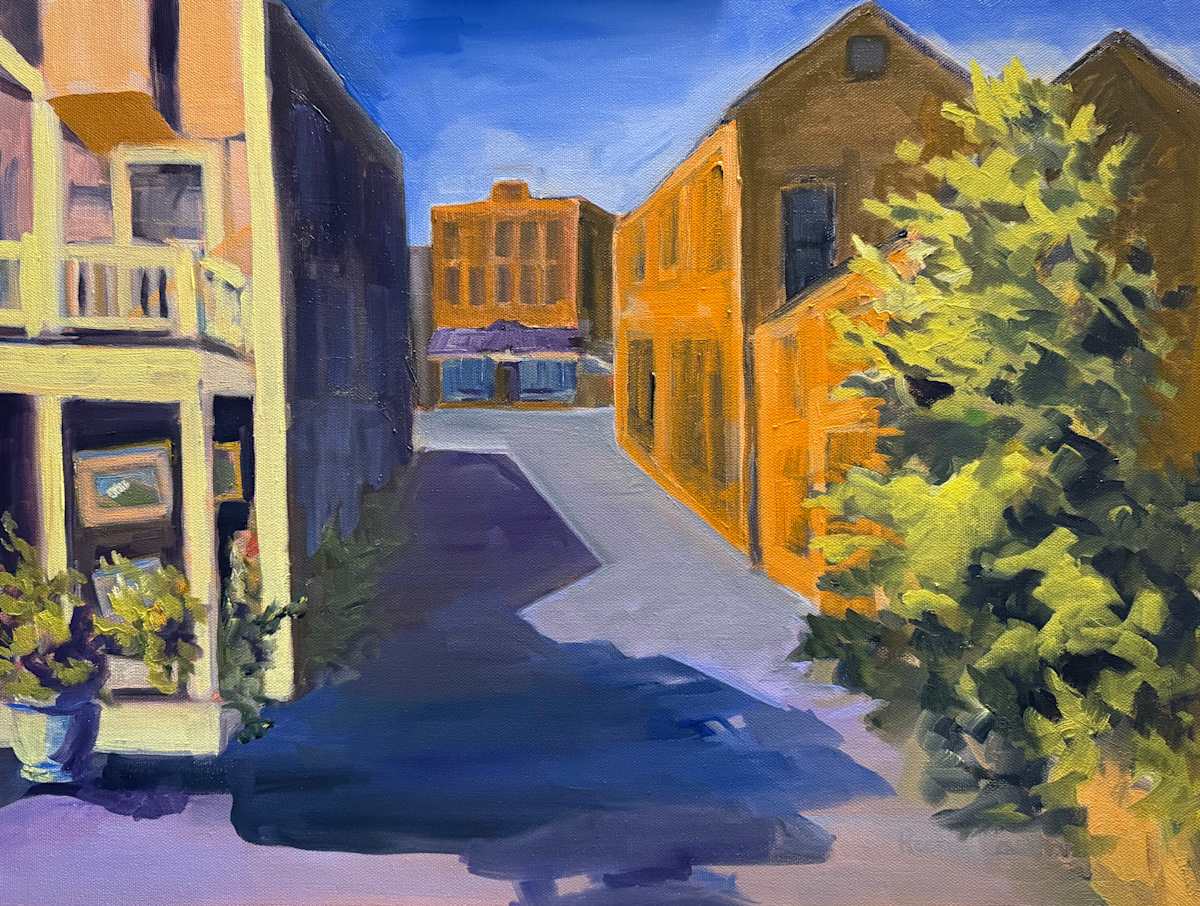 Up From Camden Harbor by Rachel Houlihan  Image: Up From Camden Harbor, 18x24, oil on canvas

Bright day in lovely Camden