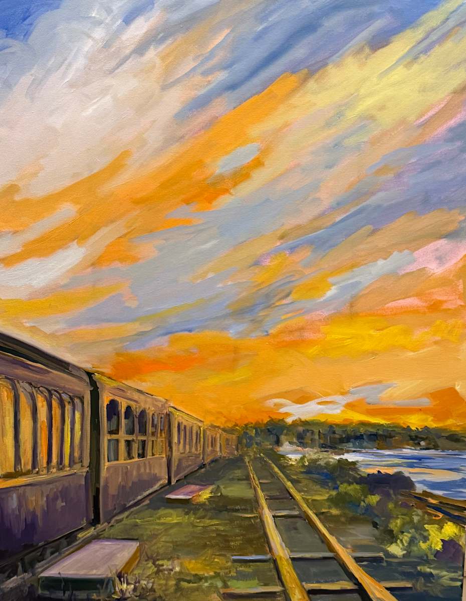 Love Train by Rachel Houlihan  Image: Love Train, 36x24, oil on canvas 