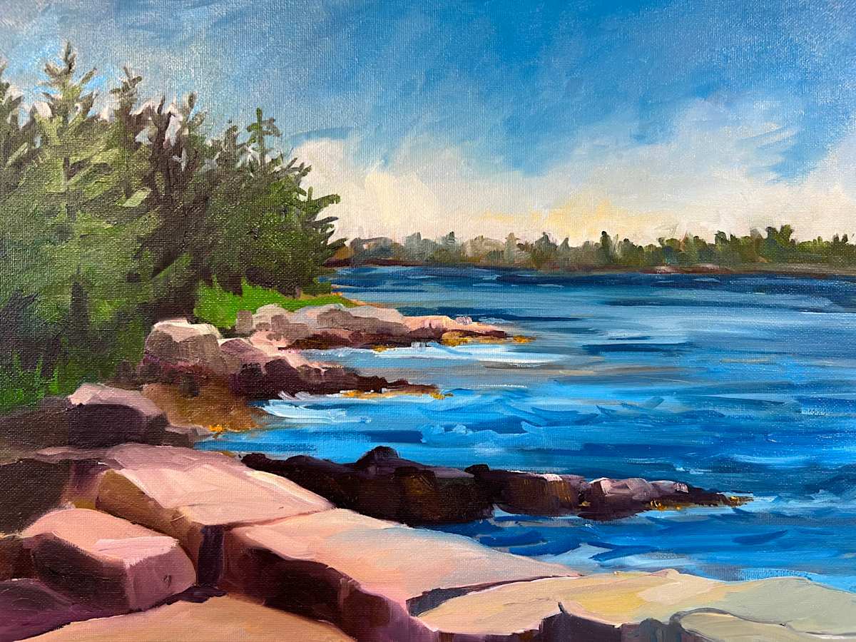 Grindstone in the Sun by Rachel Houlihan  Image: Grindstone in the Sun, 12x18, oil on canvas 