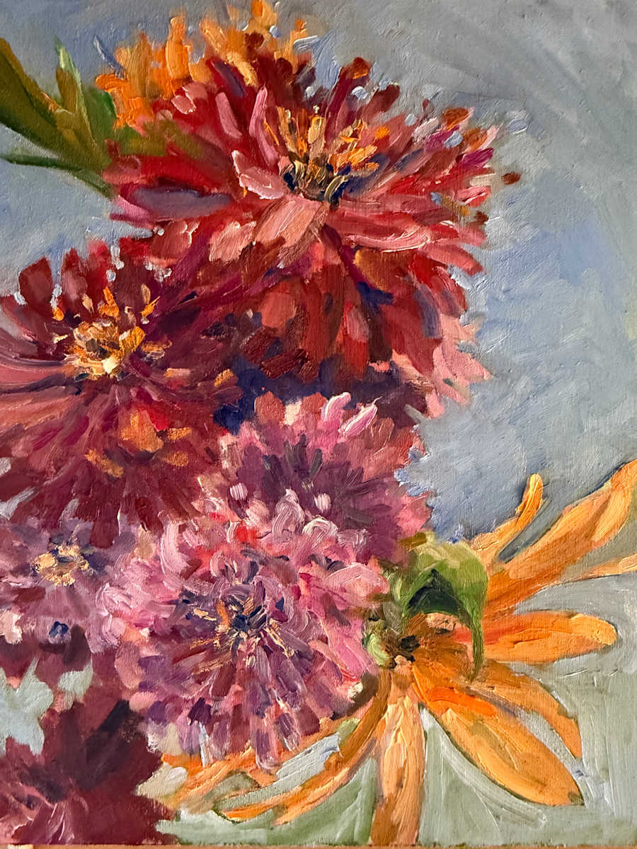 Zinnia Bouquet by Rachel Houlihan 