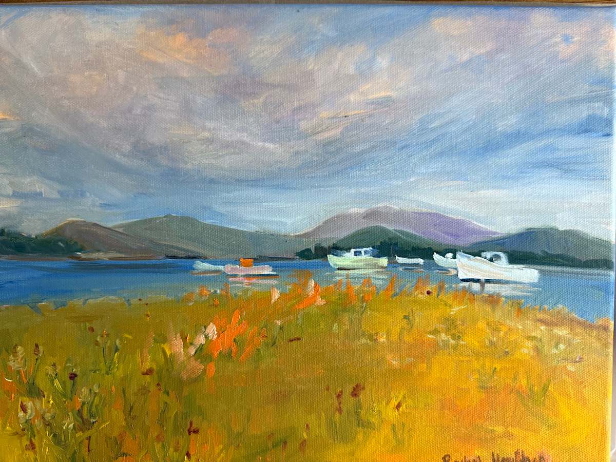 5 Boats on Cranberry Island by Rachel Houlihan 