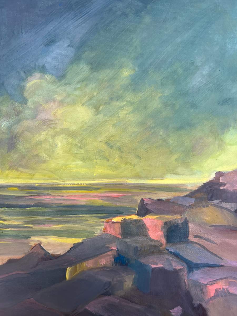 Light on Cranberry Island by Rachel Houlihan  Image: Light on Cranberry Island, 10x8, oil on canvas 