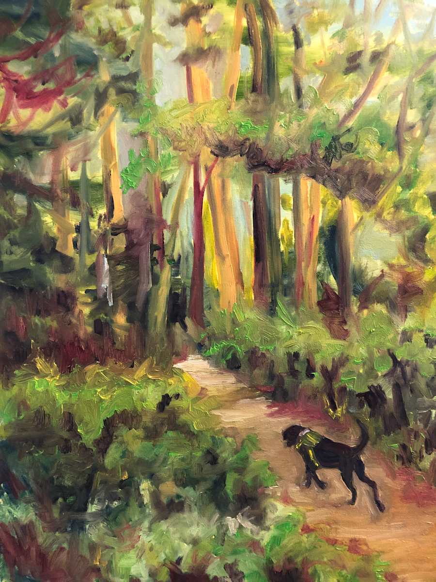 Morgan in the Woods by Rachel Houlihan  Image: Morgan in the Woods, 24x18, oil on canvas 