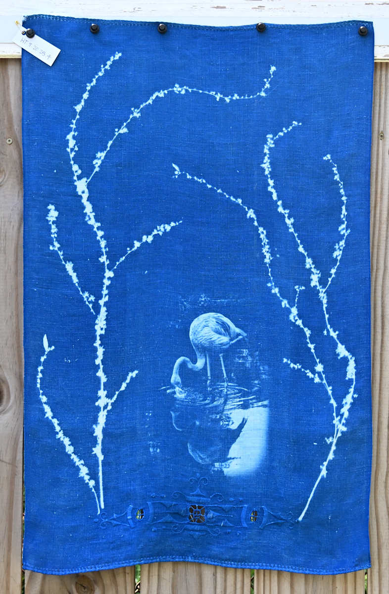 Flamingo Hand Towel by Emily Ruffner Hillhouse, Image 1.