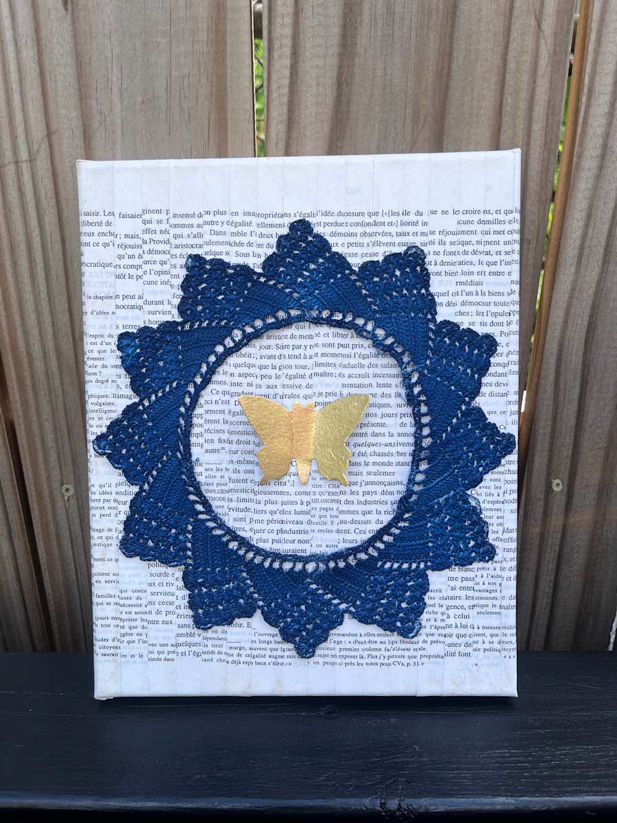 Doily Collage by Emily Ruffner Hillhouse, Image 1.
