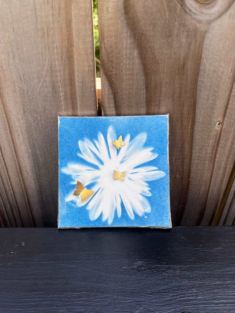 Flower and Butterfly Collage by Emily Ruffner Hillhouse, Image 1.