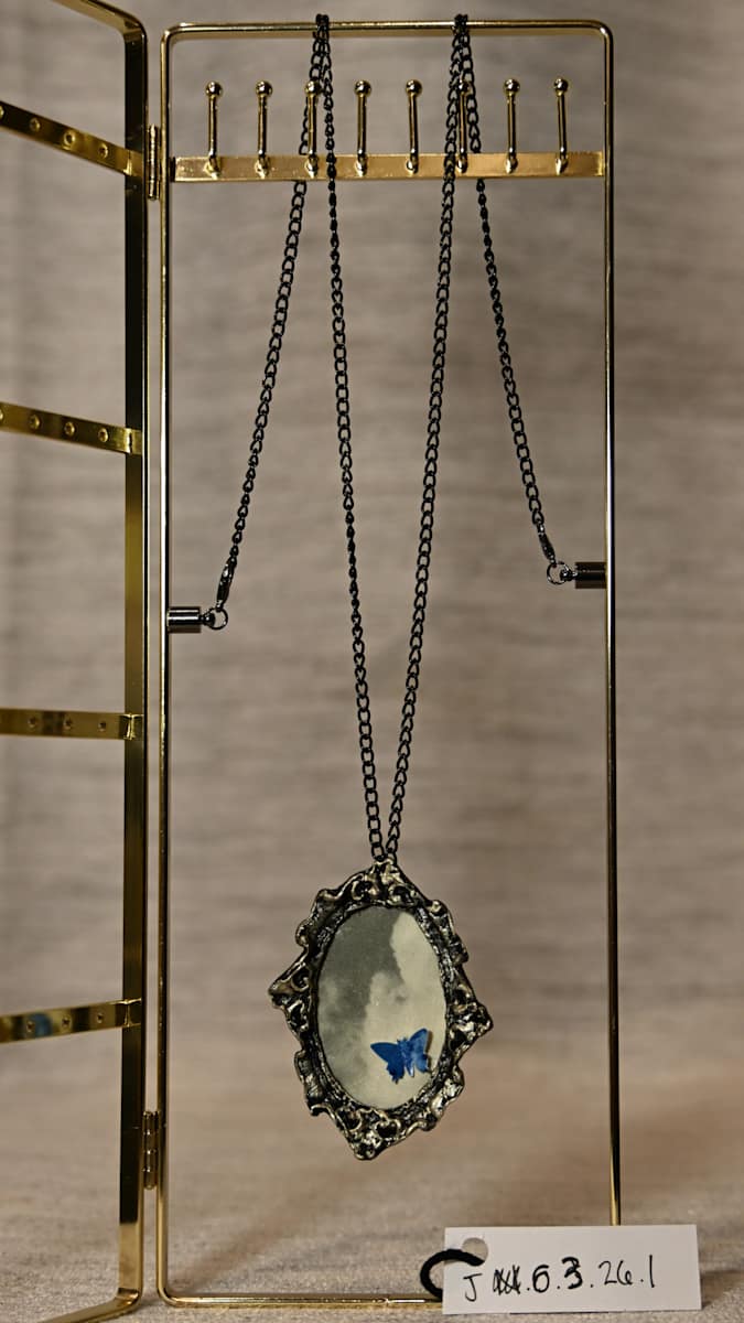 Black Chain Frame Necklace by Emily Ruffner Hillhouse, Image 6.