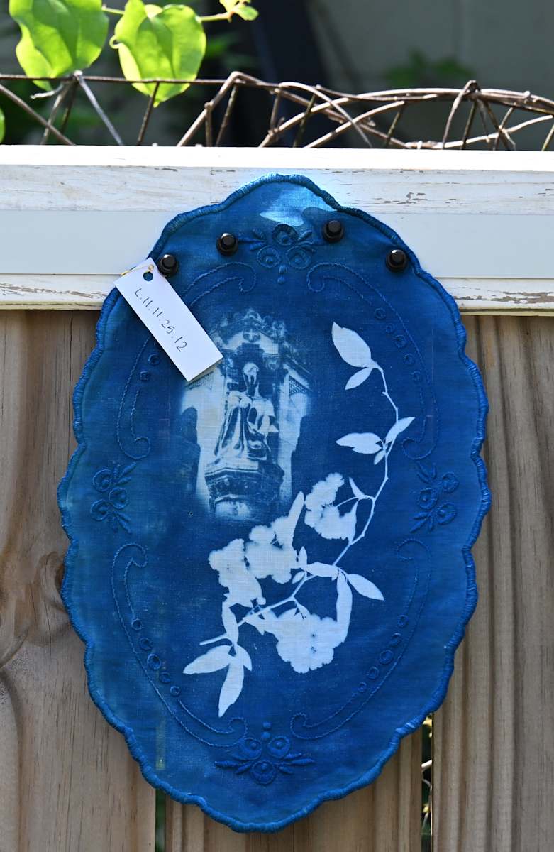 Statue & Botanical Doily by Emily Ruffner Hillhouse, Image 1.