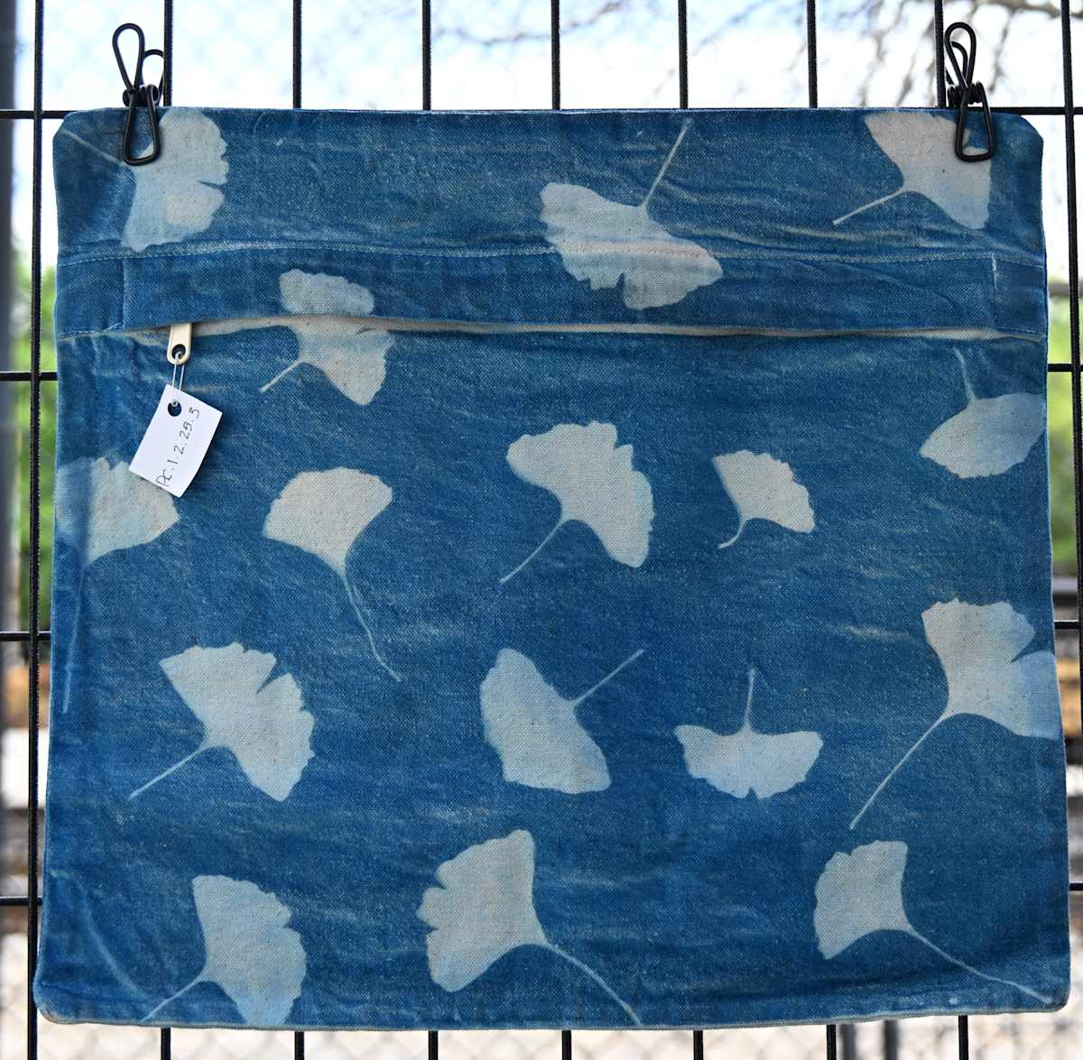 Ginkgo Leaf Pillow Cover by Emily Hillhouse, Image 2.